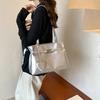 Large-capacity women's commuter bag, new spring and autumn fashion texture tote bag, simple shoulder bag