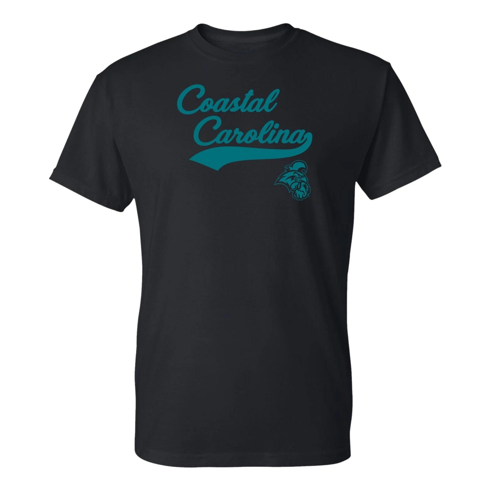 Coastal Carolina University Chanticleers Baseball Jersey Script T-Shirt - Black 4XL