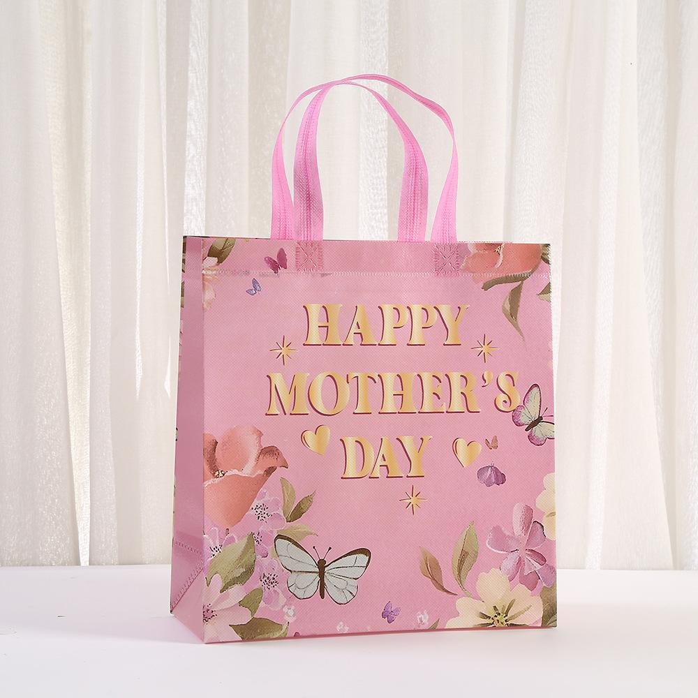 12/30pcs Mothers Day Gift Tote Bags Printed Non Woven Shopping Bags Party Favor Gift Packaging Bags