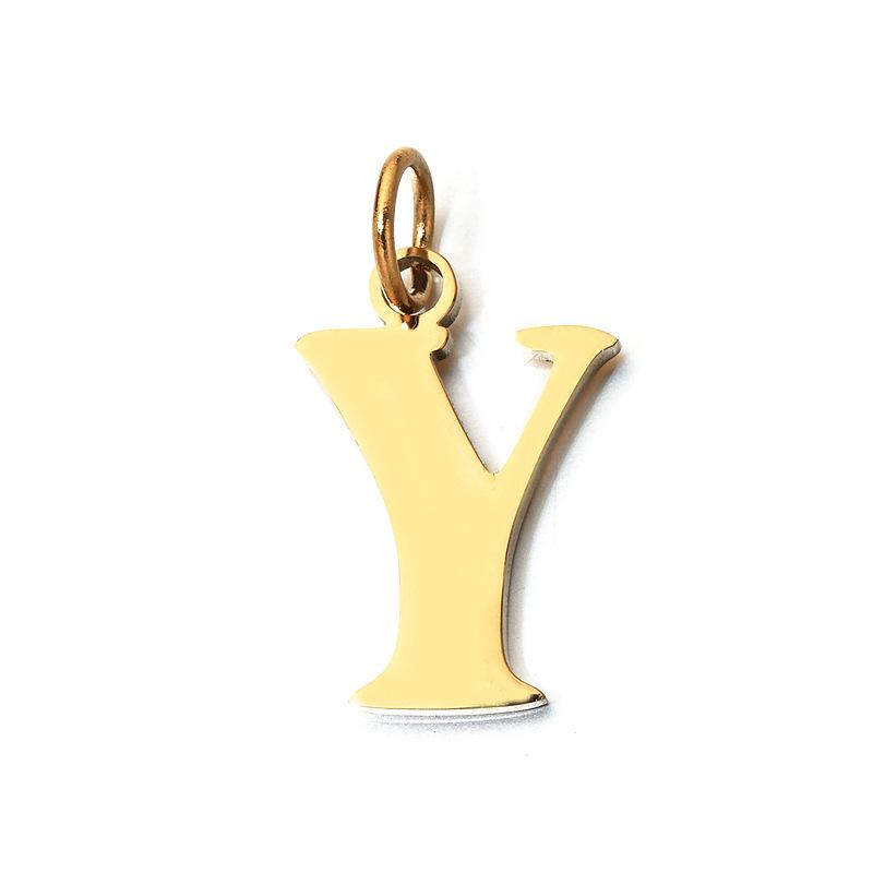 DIY 26-Letter Clavicle Chain Pendant: Personalized Stainless Steel Jewelry with a European and American Design Touch