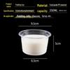 Einweg-Doppelwand-Milchgelee-Becher mit Deckel - Transparenter Kunststoff für Pudding, Gelee oder Suppe