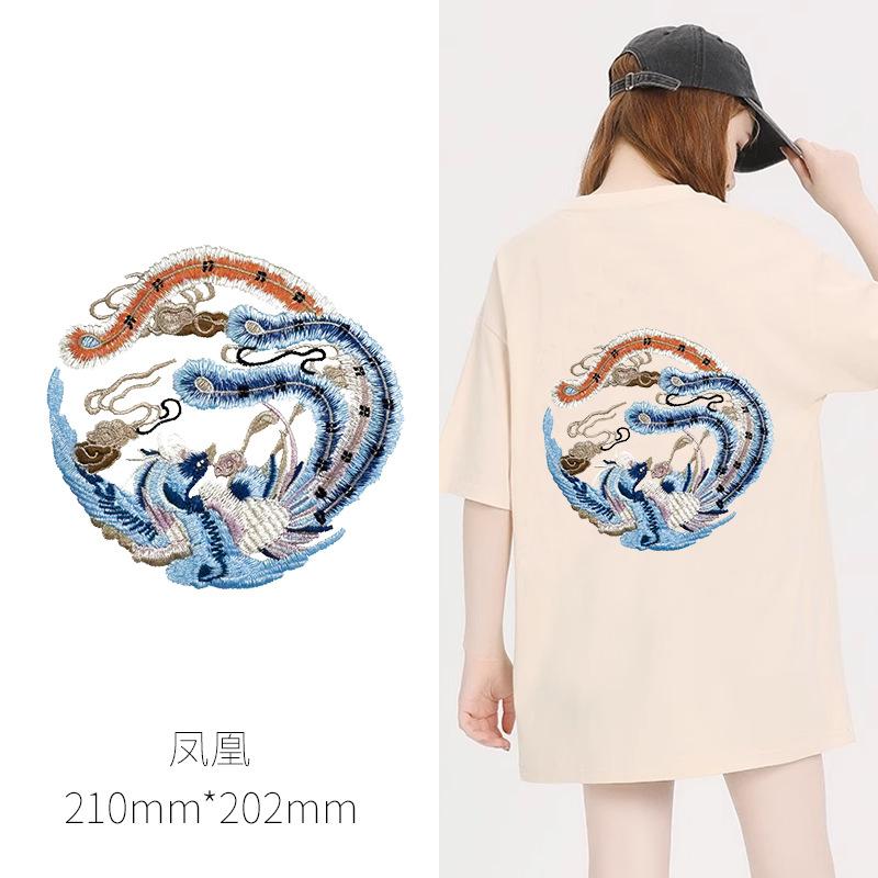 Chinese Style Heat Transfer Sticker T-Shirt Heat Transfer Decal Clothing Decorative Pattern Sticker Clothes Sticker Guochao