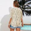 Plus Size Women's Summer Vacation Striped Print Loose Short Sleeved Top