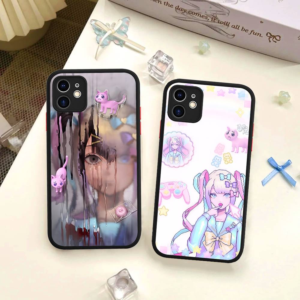 N-Needy Girl Overdose Game Matte Silicone Phone Cases For IPhone 16 13 15 12 11 Pro Max Plus For IPhone 14 15 Pro