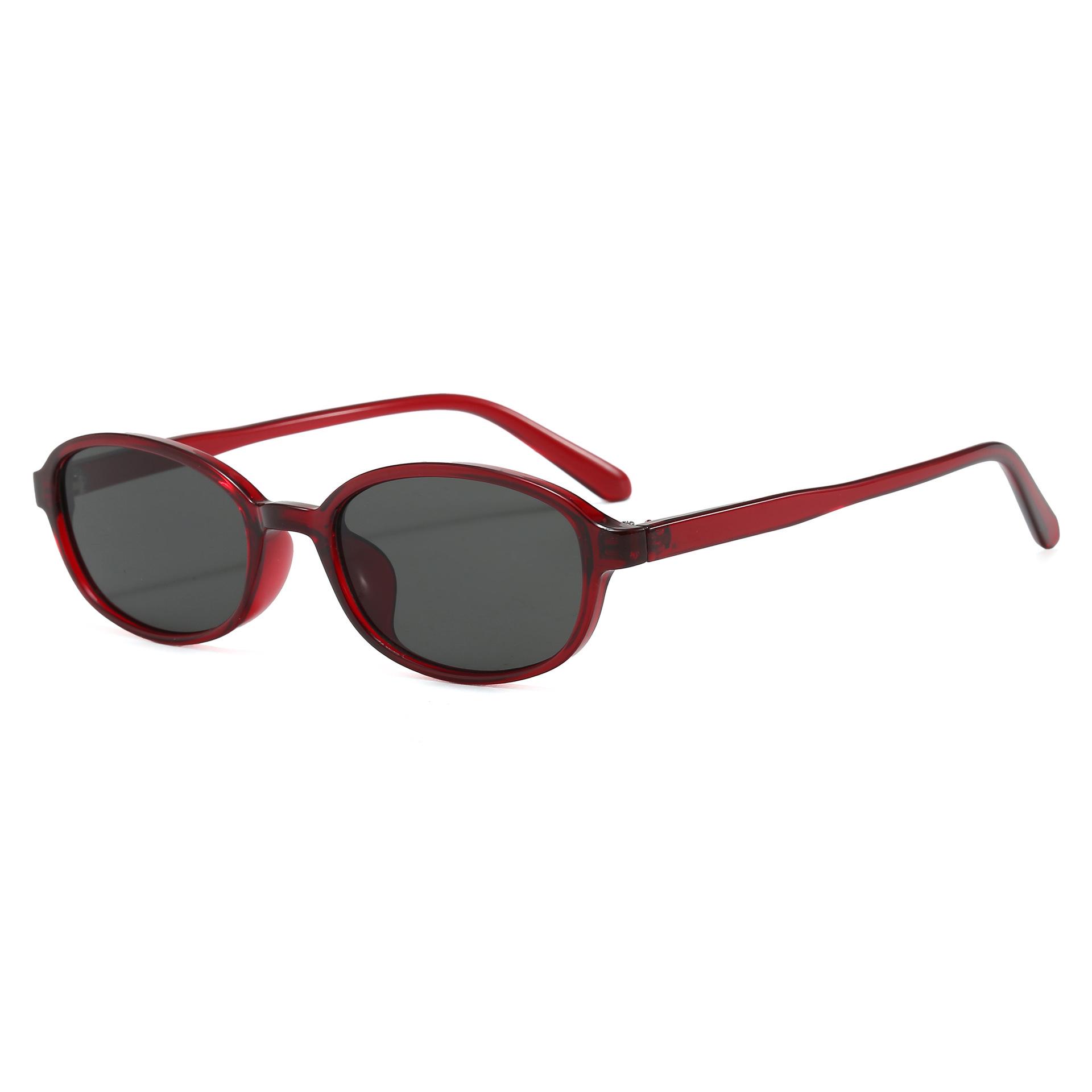 

Korean Style Small Oval Sunglasses: High-End Street Style, Versatile No-Makeup Blue Light Blockers