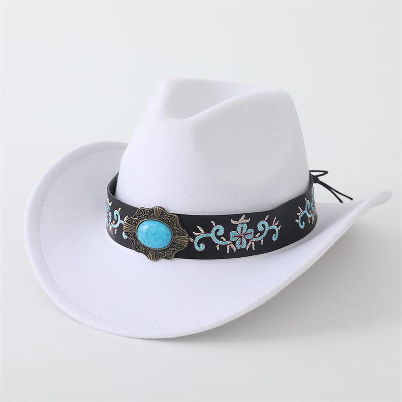 Felt hat Outdoor retro jazz hat Holiday travel European, American British style Western cowboy hat