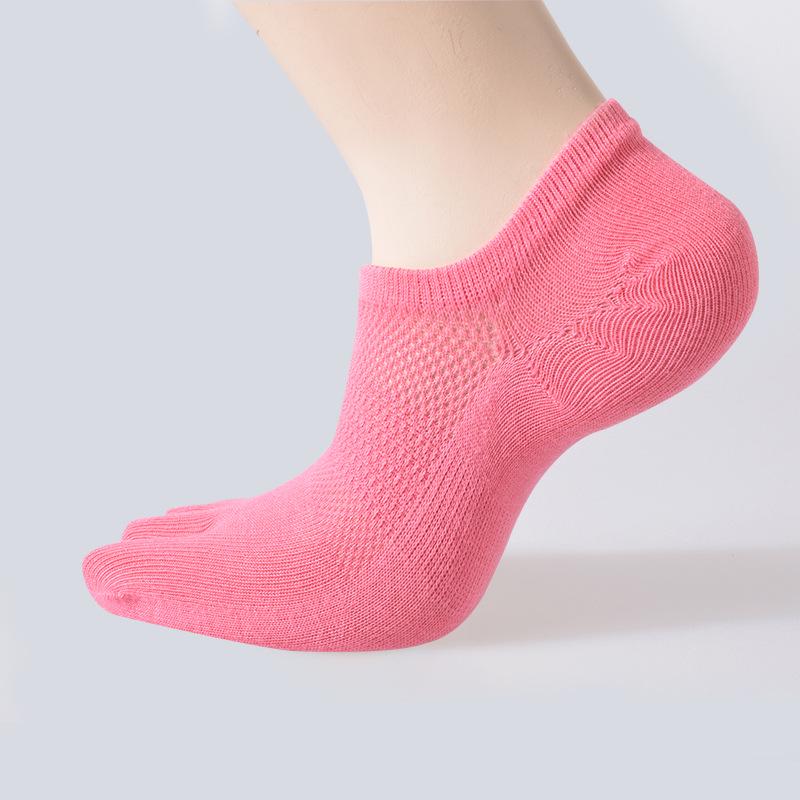 Dámské bavlněné kotníkové ponožky s pěti prsty Jingzheng - Roztomilé a absorbující pot