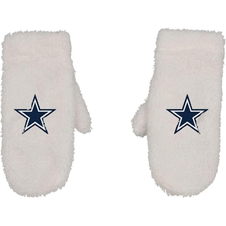 Детские варежки из овчины унисекс Dallas Cowboys NFL, Белые, МЛАДЕНЕЦ