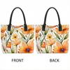  Watercolor Floral Tote Bag Large Capacity Shoulder Bag for Daily Shopping Travel Lightweight Cute Handbag