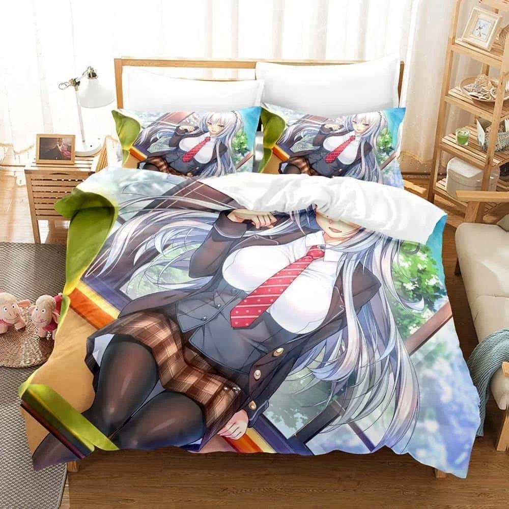 Comfortable Anime Print Duvet Cover Set With Duvet Cover And Pillowcases Single Twin Full Queen King Sizes For Adults And Kids