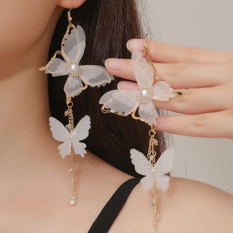 Trendy European-American Mori Style Butterfly Earrings