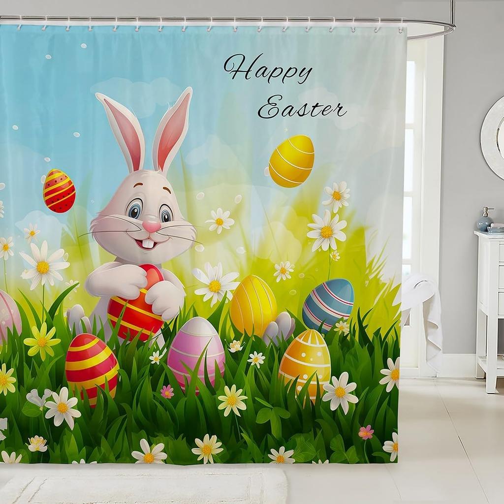 Kawaii Cat Shower Curtains,Cute Pets Animal Bathroom Curtain Girls Boys Teens Adult Room Decor,Pink Bowknot Heart Waterproof