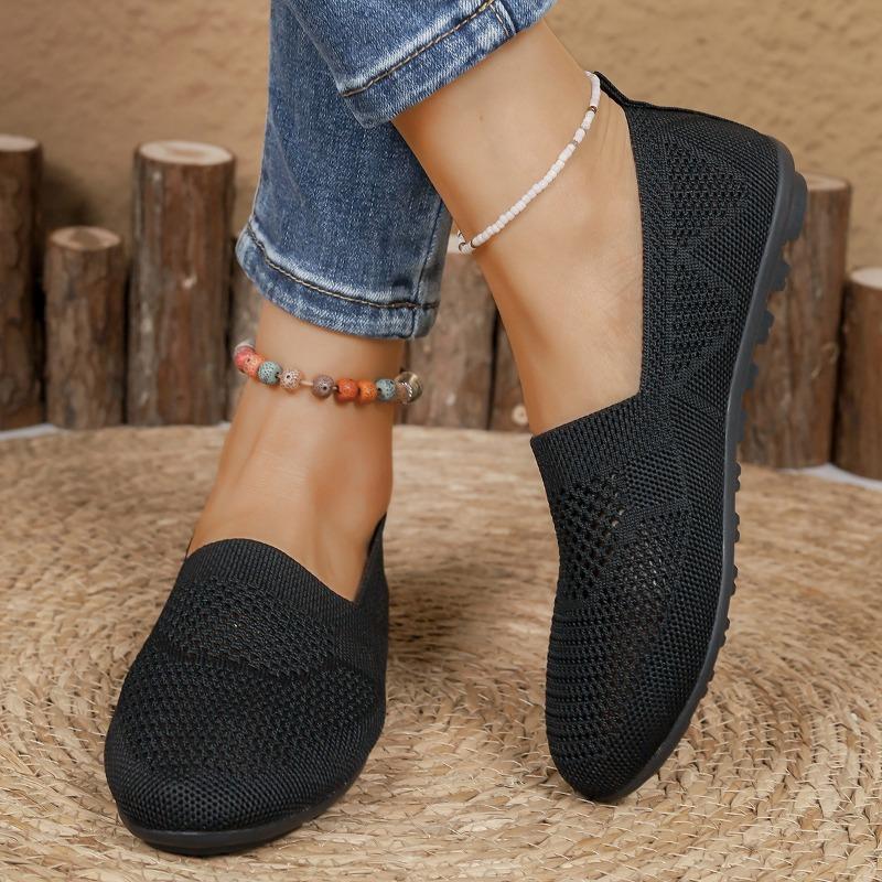 

Большие размеры, плоские туфли с плетеным ремешком и неглубоким горлом, женские легкие полые туфли с мягкой подошвой и одной педалью 42