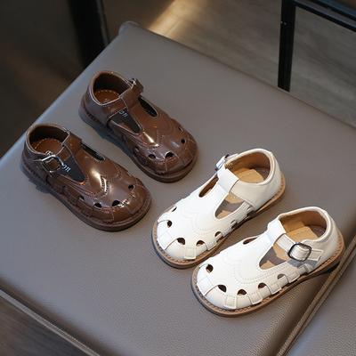 Sandały Letnie Nowa Moda Wszechstronne Buty dla Dziewczynki Miękkie Antypoślizgowe Codzienne Buty Dziecięce Oddychający Komfort Retro Proste Sandały Dziecięce