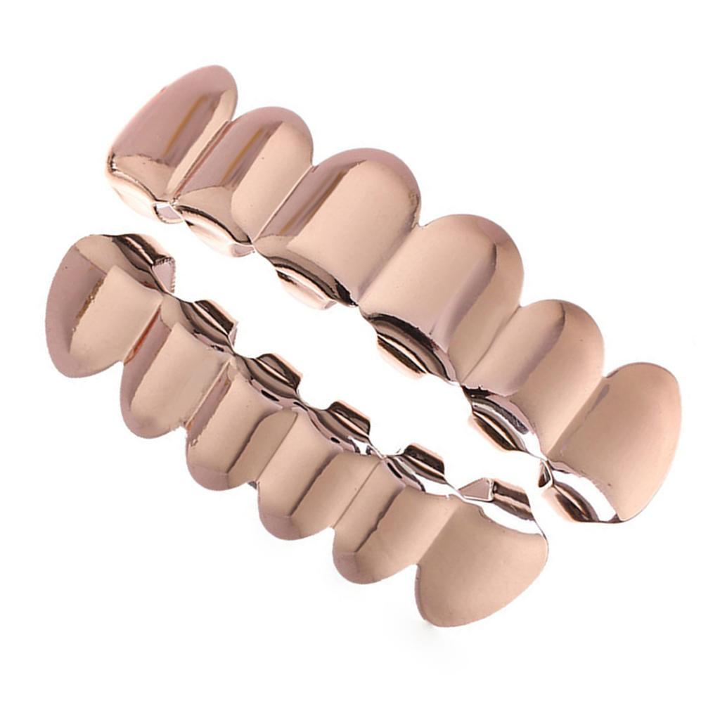 Set de grillz hip hop elegant pentru dinții de sus și de jos Capace detașabile pentru dinți Accesorii dentare de instalare ușoară pentru petreceri