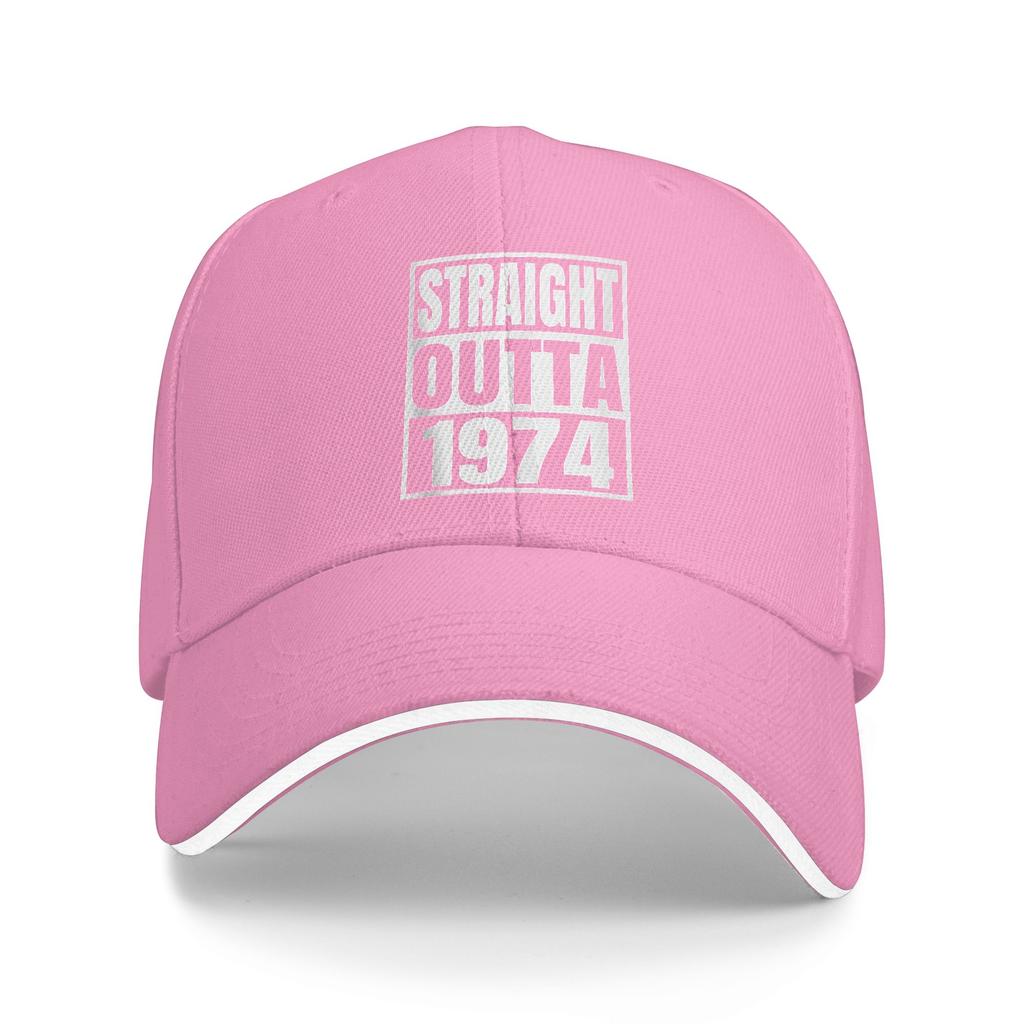 Vintage 1974 Lustig 1974 Geburtstag Lässig Baseballkappe Sommer Trucker-Hut Outdoor-Sport Hip-Hop-Hüte Herren Klassische Baseballkappen