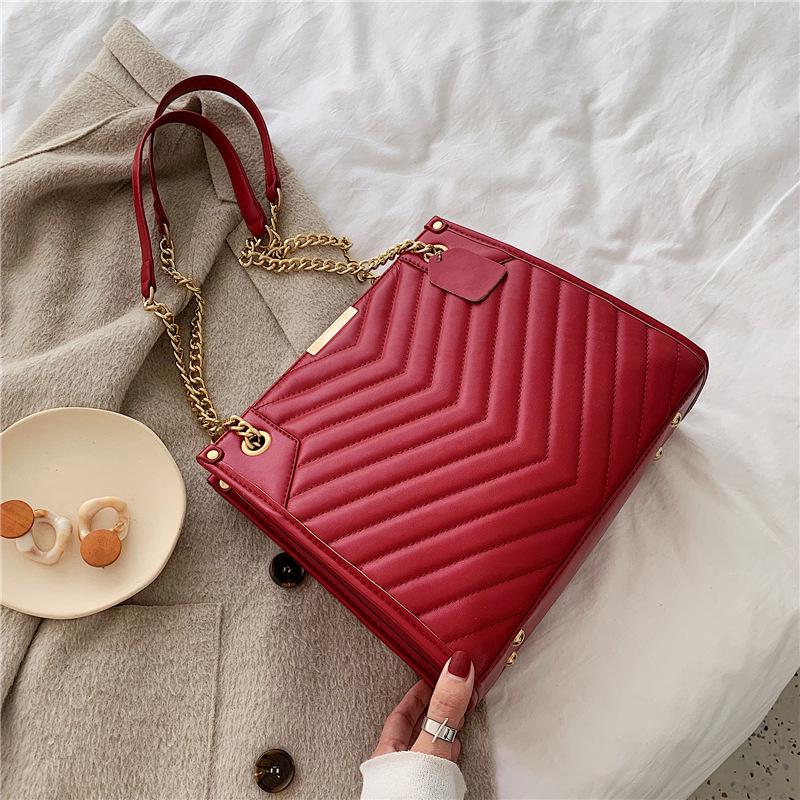 SCIONE Women's Bag 2020 New Wild Shoulder Bag Female Large Capacity Diamond Chain Diagonal Bag