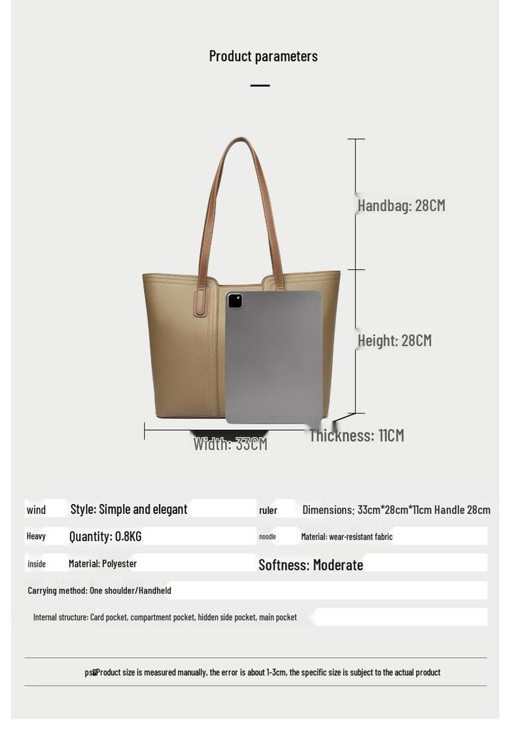 Women's Cross-Border Tote: 2026 Fashionable Large-Capacity Work Handbag