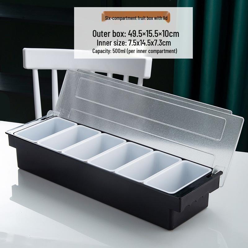 Multifunctional Multi-layer Divided Box with Lid for Fruit Tasting and Ingredient Storage