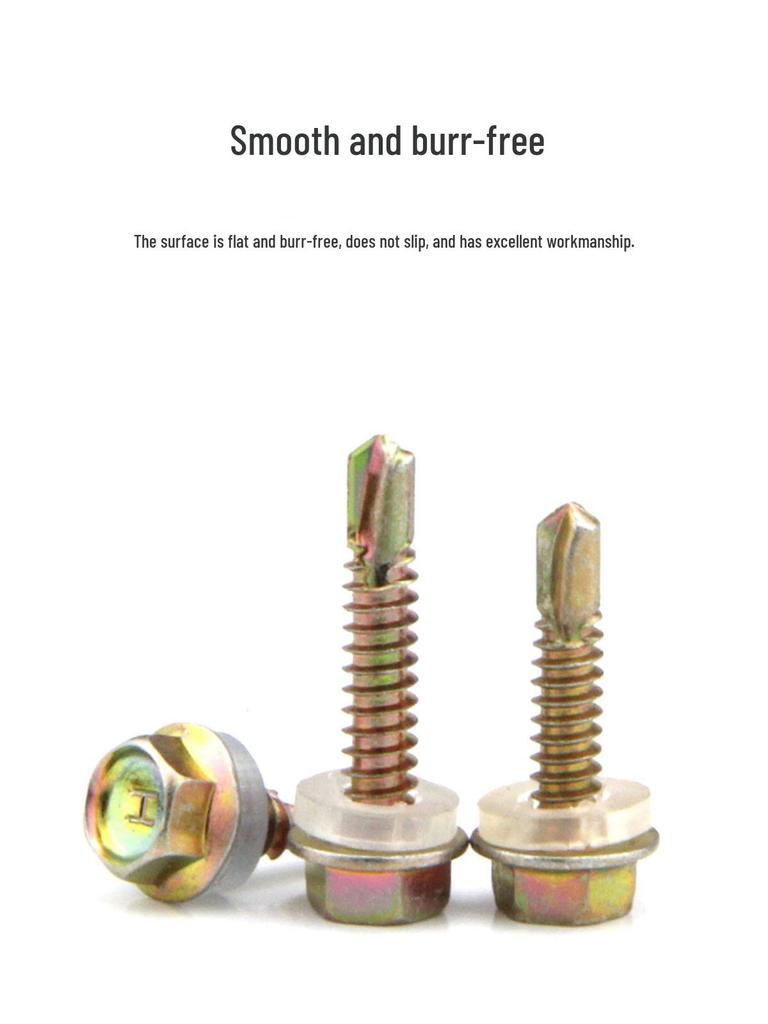KI9S Stainless Steel Self-Drilling Hex Screw for Tile & Iron, M4