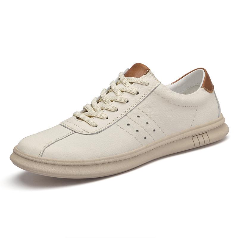Men s Genuine Leather Casual Low-Top Shoes with Rubber Sole 38