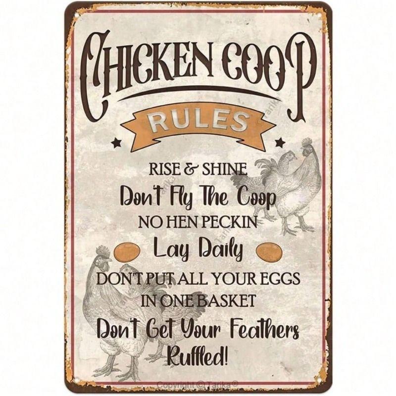 Metal Poster Wall Art Vintage Retro Decor for Kitchen