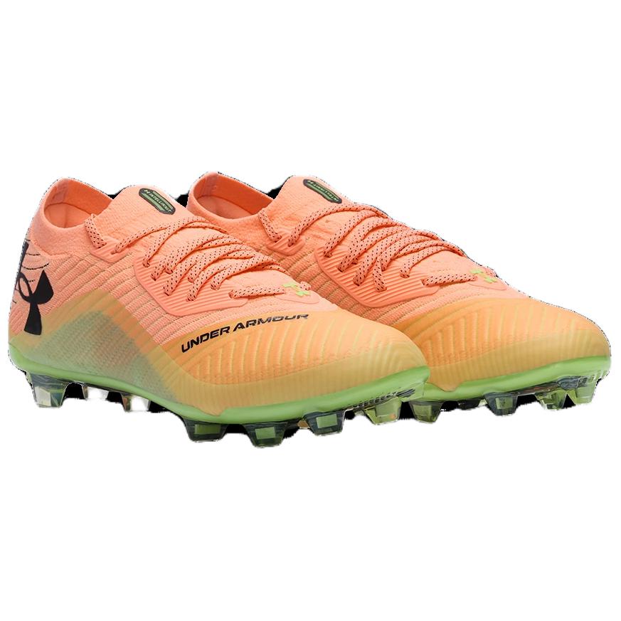 Under Armour Shadow Elite 2 FG Flare Orange Morph Green Men Sneakers Black 3027239-800