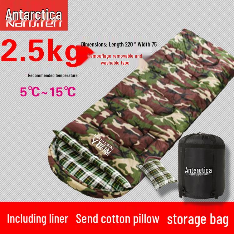 Men s Winter Sleeping Bag - Outdoor/Indoor, Thickened, Pure Cotton, Warm, Single Person Camping & Travel