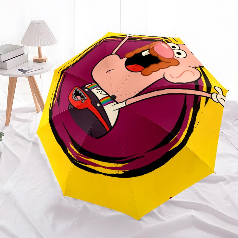 Узор Дядюшка Дедушка , автоматический складной зонт, портативная и складная конструкция, 8 спиц, рождественский или день рождения подарок.