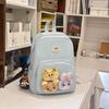 Schoolbag fog sweet waxy doll sweet and cute backpack kindergarten middle and large class bag spring outing research light small backpack