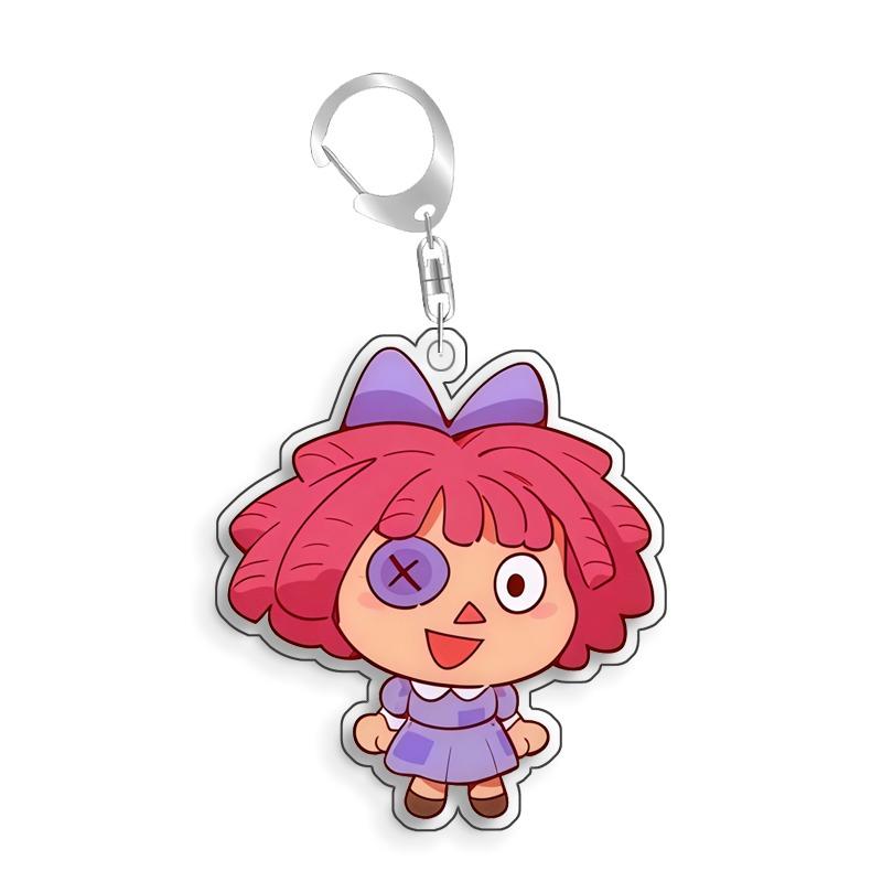 For The Amazing Digital Circus Kinger Gangle Kanfmo Zooble Acrylic Selfmade Cute Cartoon Anime Keychain Pendant Toy Gift 5cm
