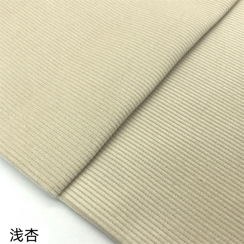Pure Cotton Corduroy Fabric Medium Striped By The Meter for Clothes Dresses Pants Coats Sewing Cloth Soft Breathabe White Blue