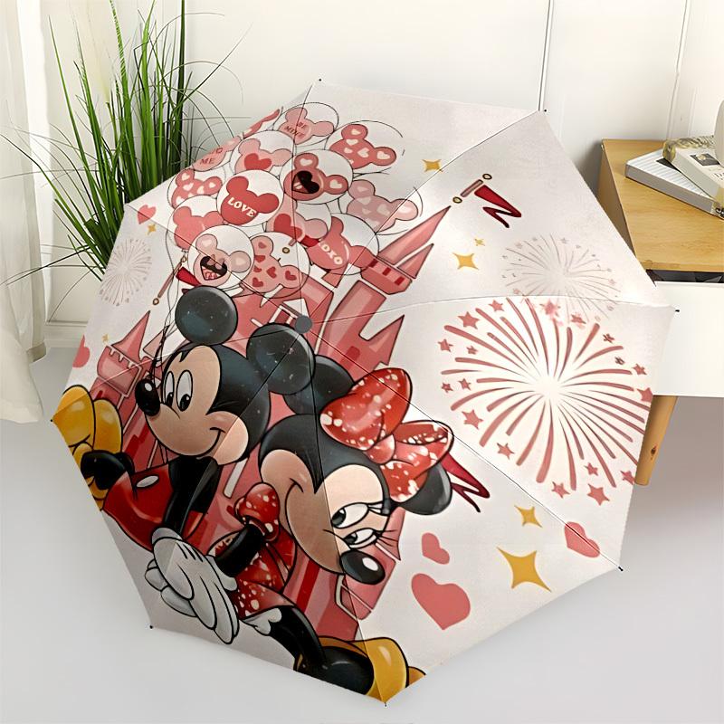 

Mickey Mouse Themed Automatic Opening and Closing Umbrella, Brightly Colored 8-rib Portable Umbrella, Suitable for Men and Women, A Perfect Gift for C
