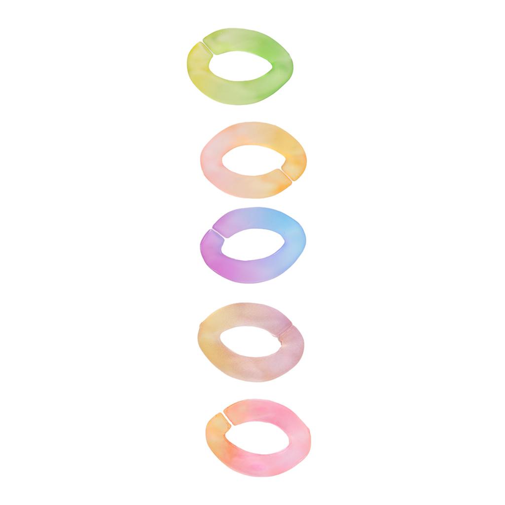 50 Pcs Chain Link Colorful Detachable Acrylic Open Chain Link Jewelry Making Chain Buckle Decoration