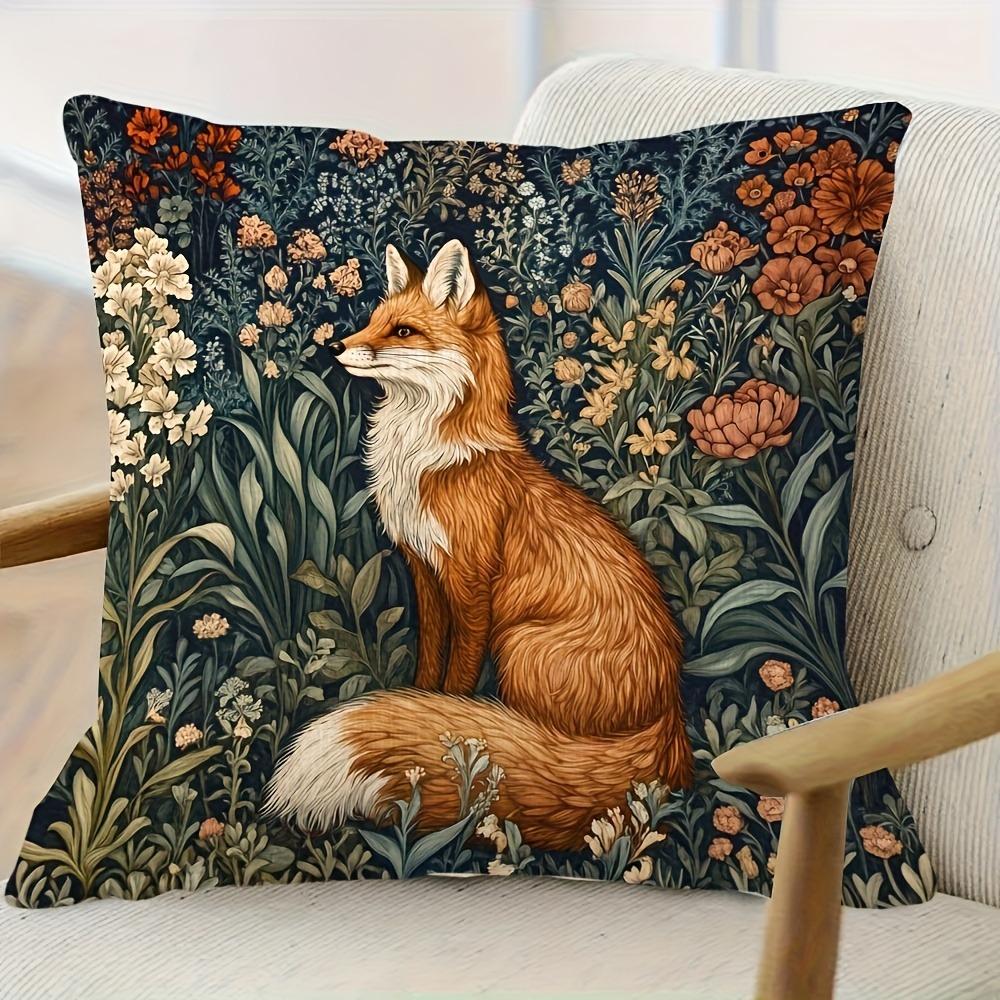 William Morris Natural Forest Style Pillowcases Butterfly, Fox, Owl And Flowers Cushion Covers Decorative Throw Pillow Covers