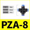 Cteen PZA-8 Pneumatik 4-Wege Kreuz Schnellkupplungsstück
