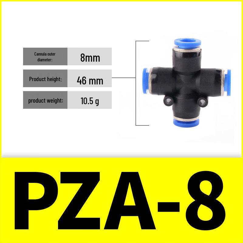 Cteen PZA-8 Pneumatik 4-Wege Kreuz Schnellkupplungsstück