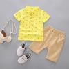 Baby Boy Anchor Pattern Button T-Shirt Clothes Cotton Comfortable Summer Breathable Short Sleeve + Shorts Casual Suit