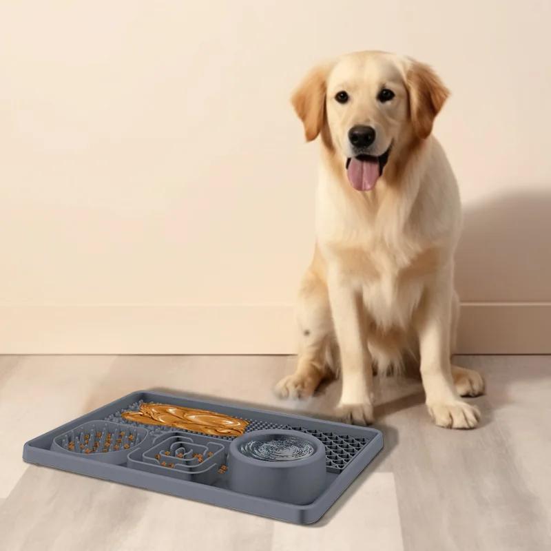 Classic Pet Licking Mat Pet Eating Ware Dog Slow Food Mat Placemat Dog Feeder Supplies Suction Cup Dog Bathing Distraction