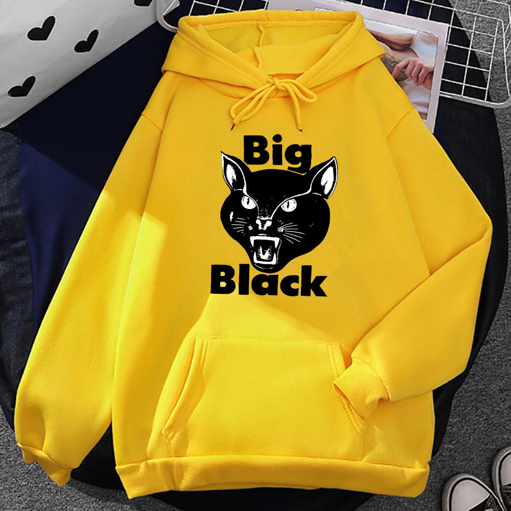 Big Black Band Hoodies CAT Graphic Printing Sweatshirts Heavy Mental Style Pullovers Hooded Men Women Clothes