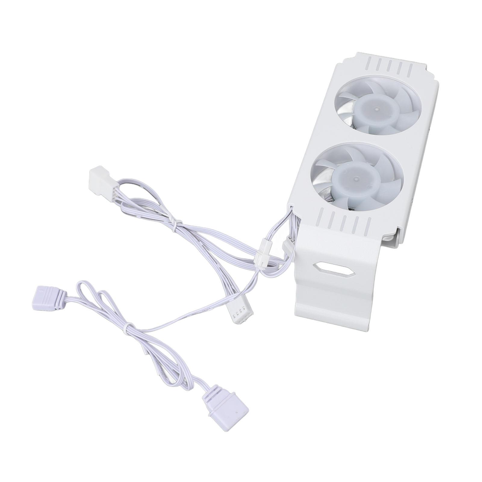 

Радиатор ARGB RAM, модуль компьютерной памяти, радиатор, ШИМ-контроль температуры, двойной вентилятор для DDR DDR2 белый