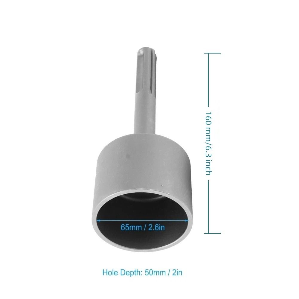 3/2.56/1.77 Inch Diameter Head Fence Post Pounder Steel SDS PLUS Shank Ground Rod Driver Post Driver Attachment Hammer Drills
