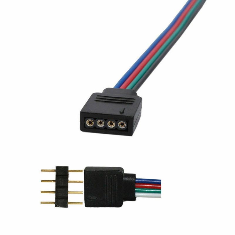 Cable Connector Wiring Harness Male Female Connector Wire PVC Plastic RGB Strip Light 4PIN Combine Light Segments