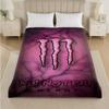 Coperta in Flanella Stampata Monster Energy Morbida Calda Coperta Plaid in Peluche Per Letto Divano Divano Uso Domestico Interno
