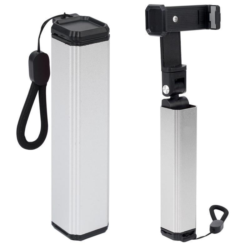 Portable Aluminum Phone Holder - Foldable, Rotating, Telescopic for Travel & Home Use