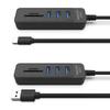 Multiple Port USB3.0 Hubs Featuring SDTF Card Slots 2 USB2.0 Port Data Transfer Adapters For Computer Tablets