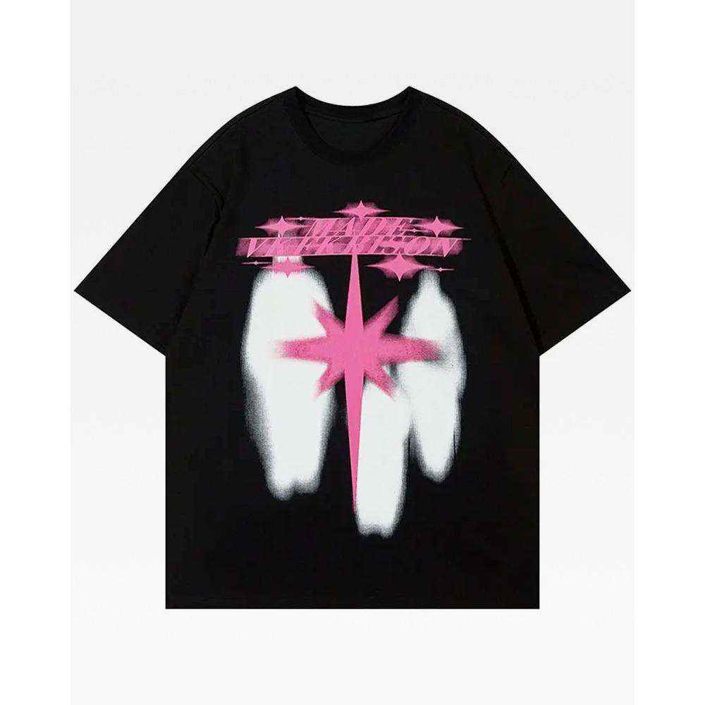 Tshirt Unisex Unisex Letter Graphic Vintage Y2k Grunge Gothic Streetwear Loose Casual Tee Top
