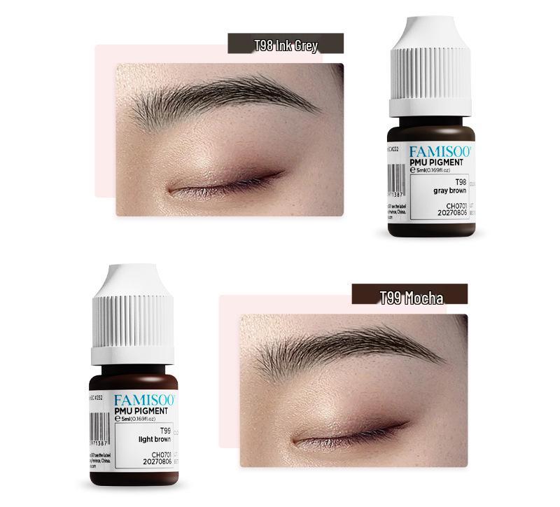 ResAP Long-Lasting Beauty Eyebrow Tattoo Pigment - Concentrated Liquid for Natural-Looking Brows, No Red or Blue Tones