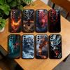 PC-Dragon Phone Case Black Silicone Soft For Samsung Galaxy A73,A72,A71,A70,A53,A52,A51