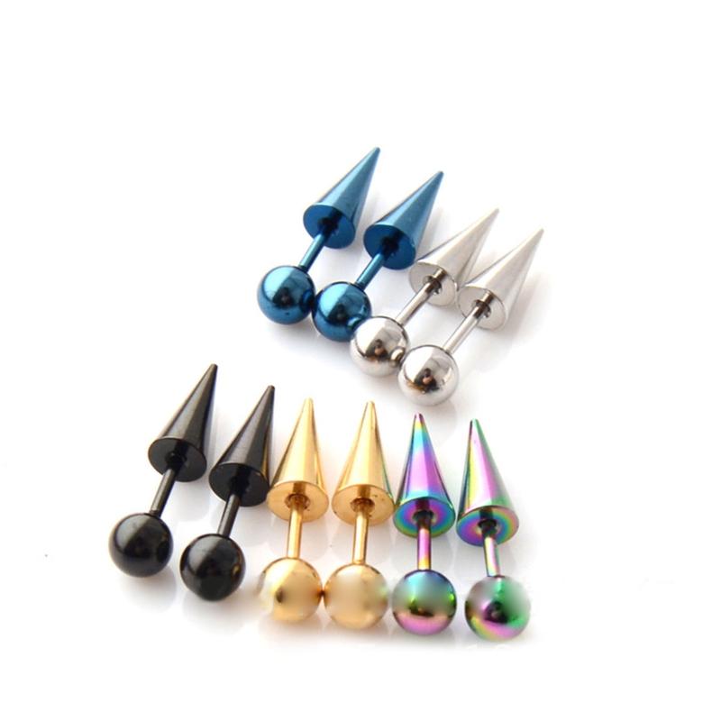 Women Men Round Ball Spike Earrings Stainless Steel Earrings Stud Earrings Punk Gothic Jewelry Gifts for Earrings Lovers